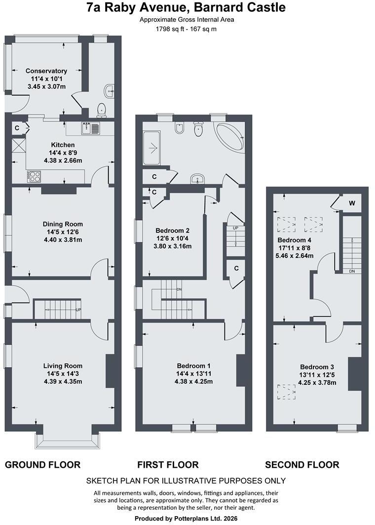 7a Raby Avenue, Barnard Castle floorplan
