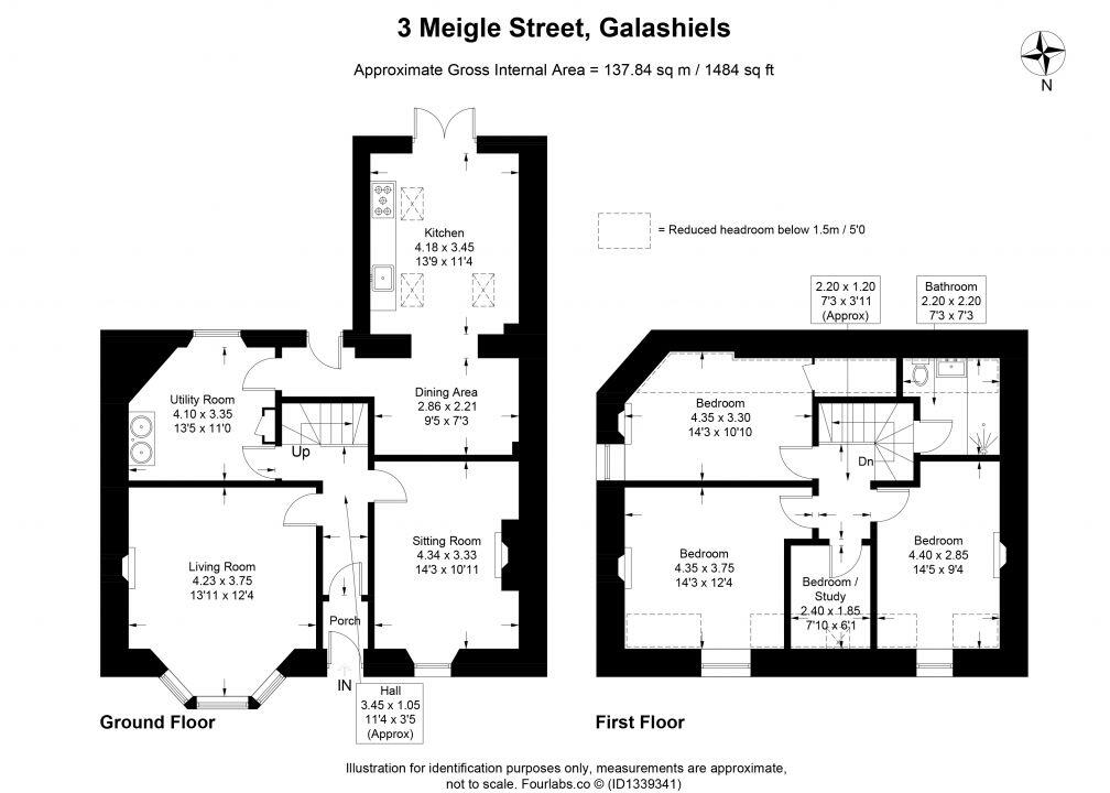 3 Meigle Street, Galashiels, TD1 1LN floorplan