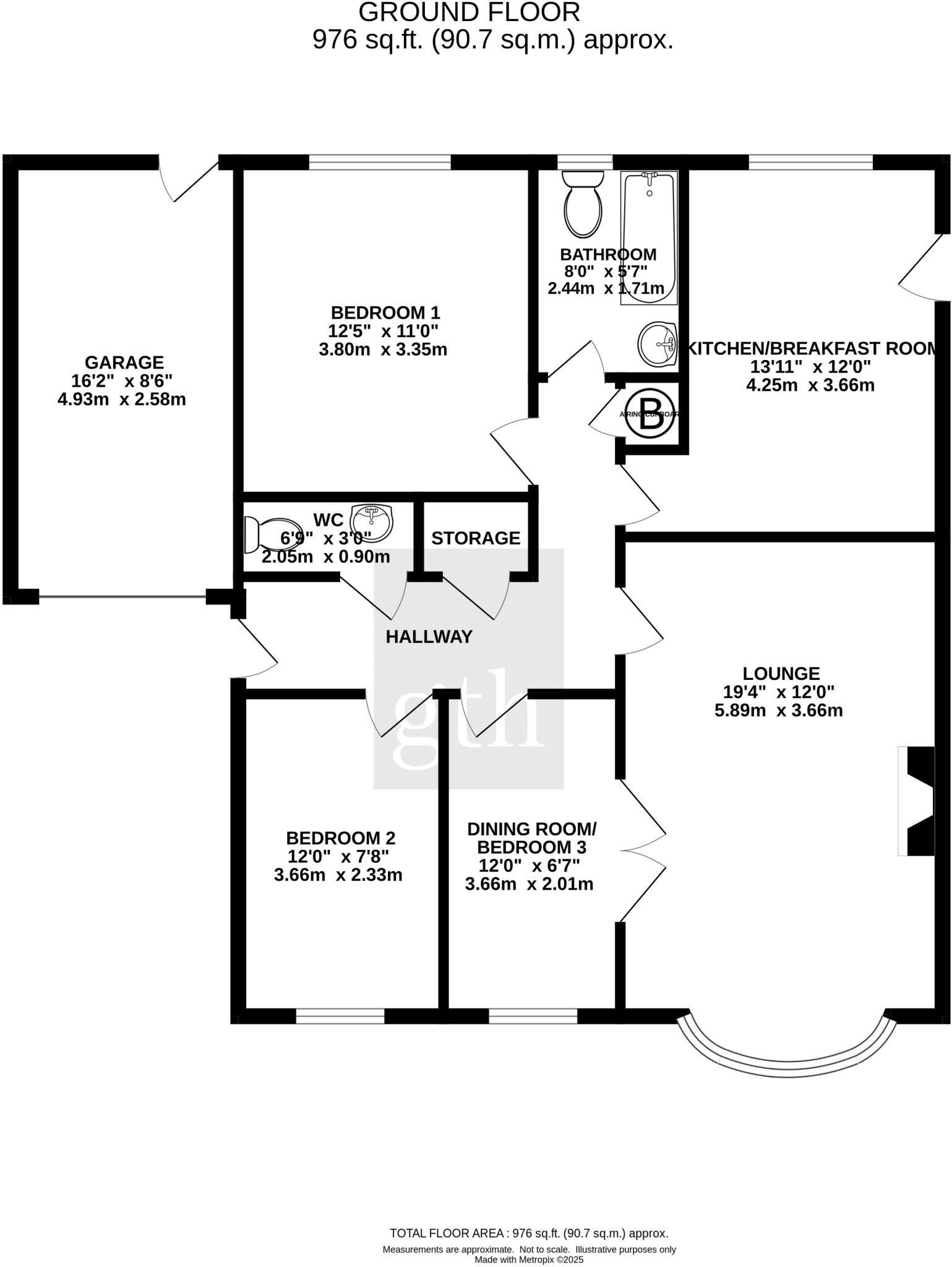 Warwick Gardens, Burnham-on-Sea, Somerset, TA8 floorplan