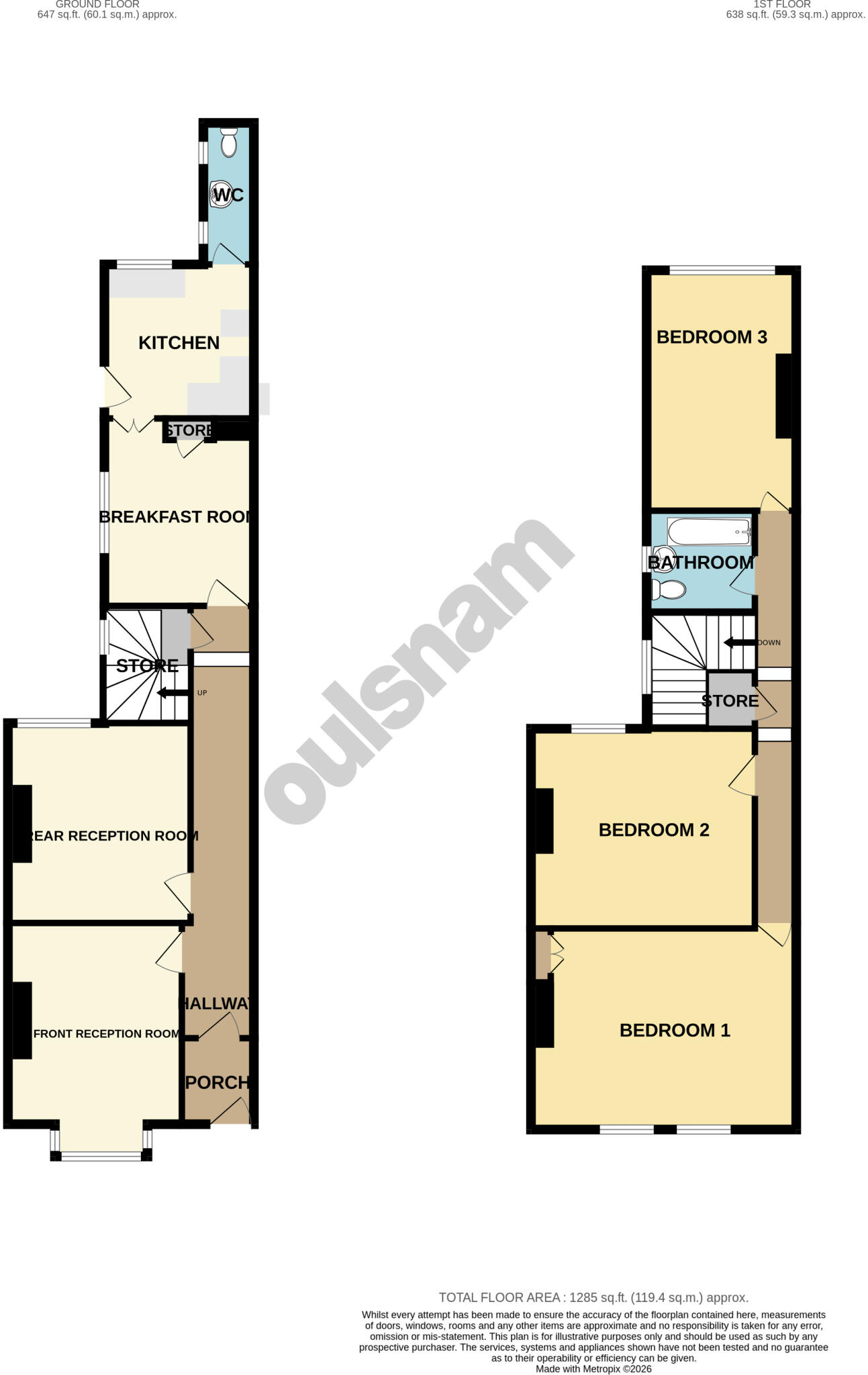 Oakwood Road, Sparkhill, Birmingham, B11 floorplan