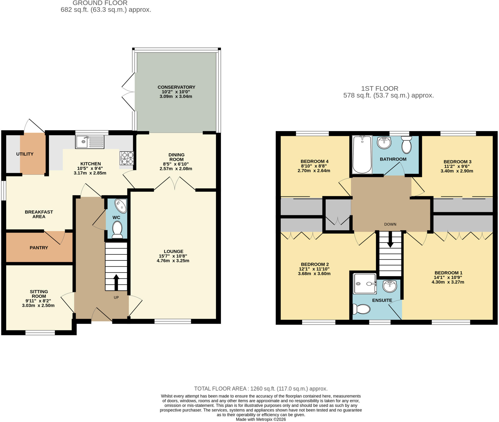 Bluebell Grove, Brigg, North Lincolnshire, DN20 floorplan