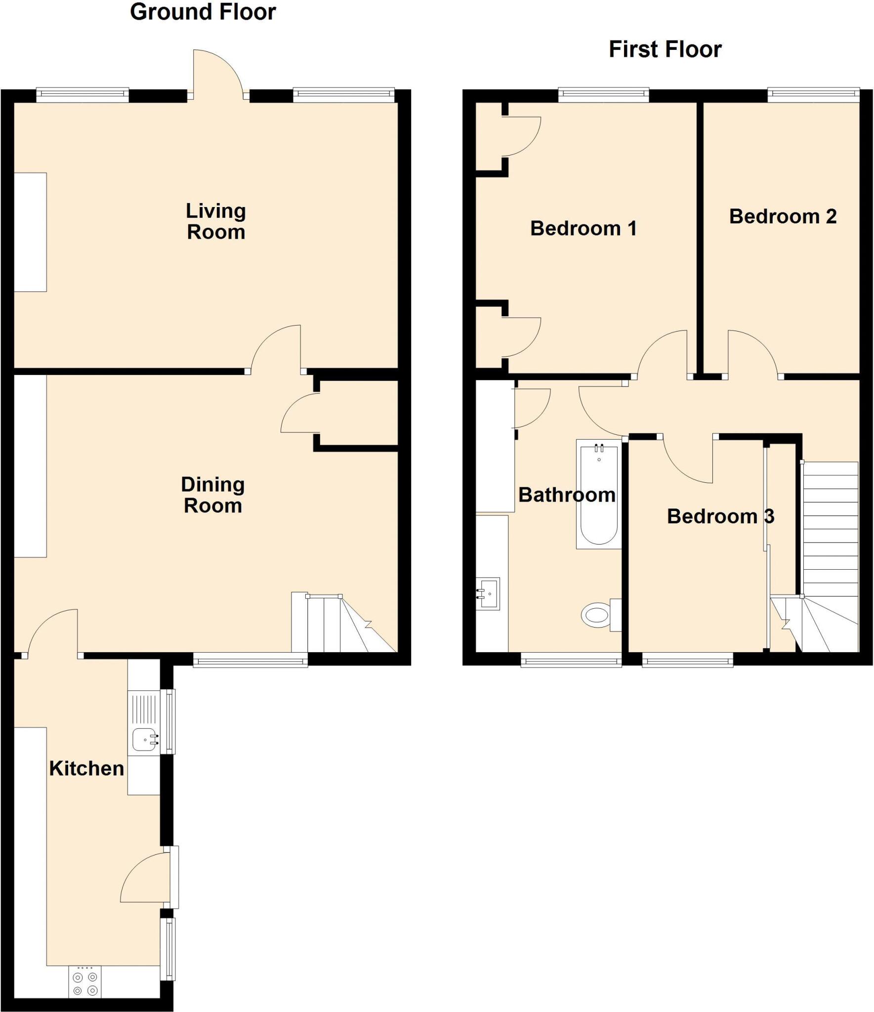 Harrington Gardens, Choppington floorplan