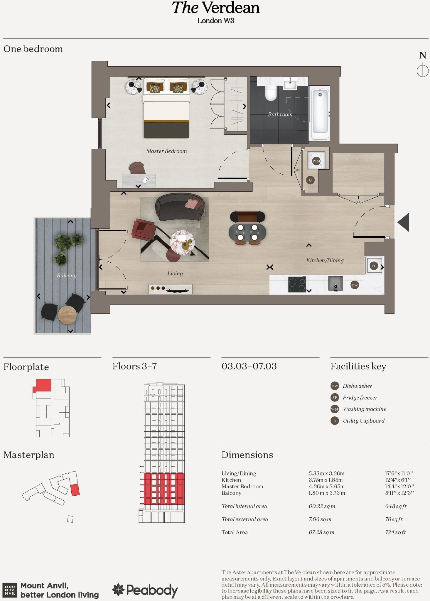 The Verdean, Monterrey House, London, W3 floorplan