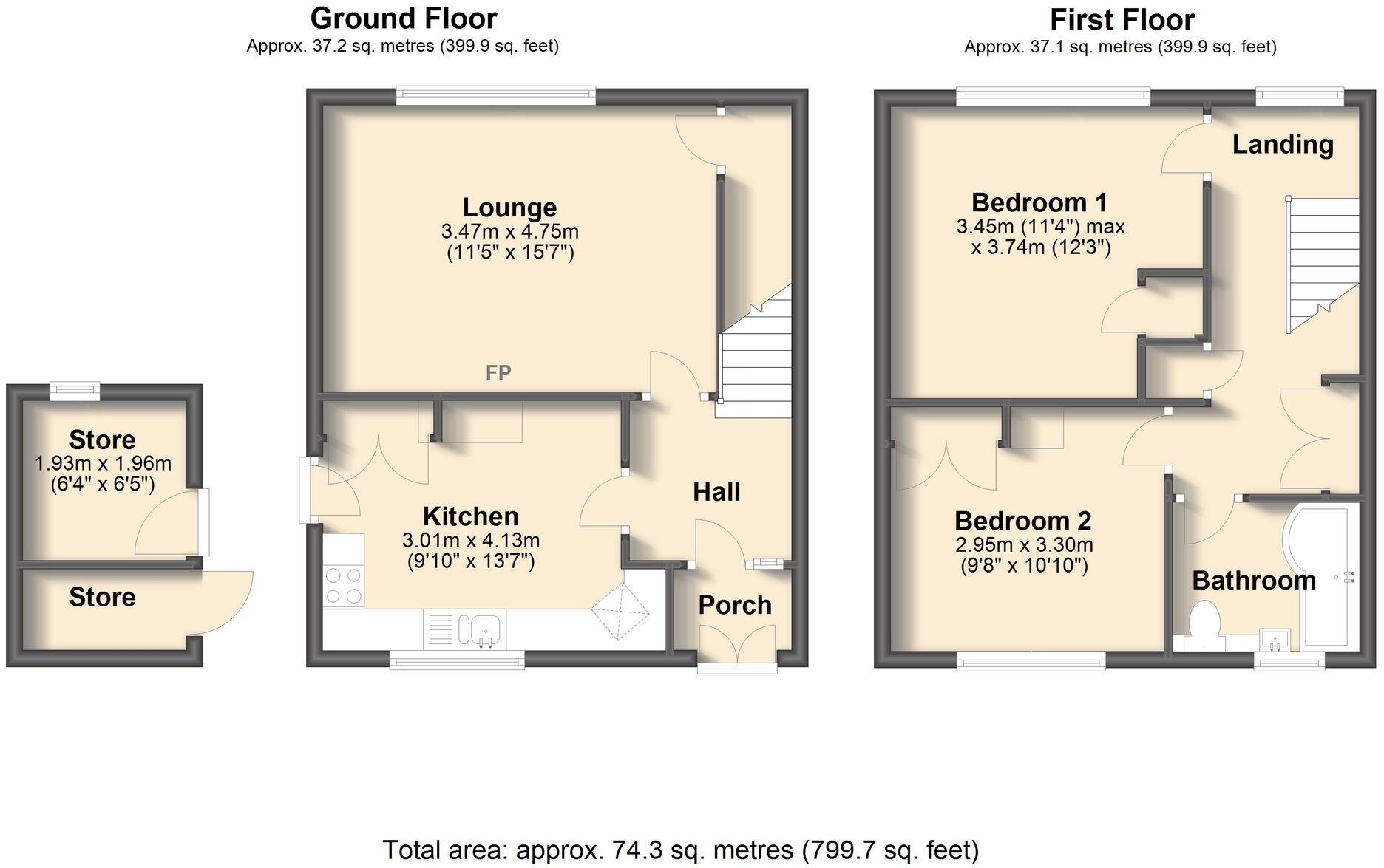 Blacksmith Lane, Calow, S44 floorplan