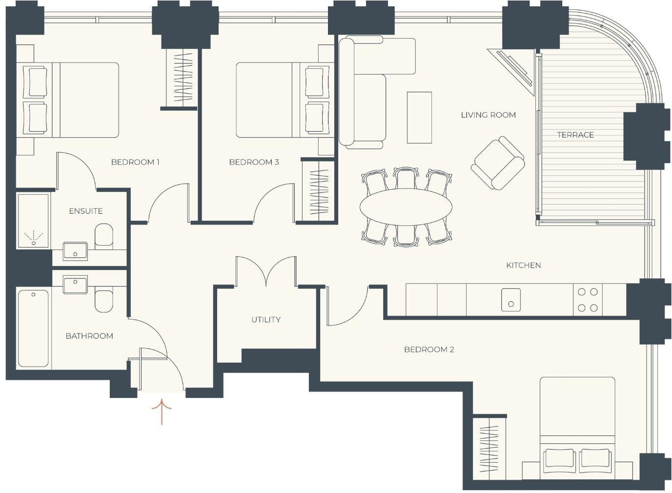 Rondo,  10 International Way, London,  E20 1PH floorplan