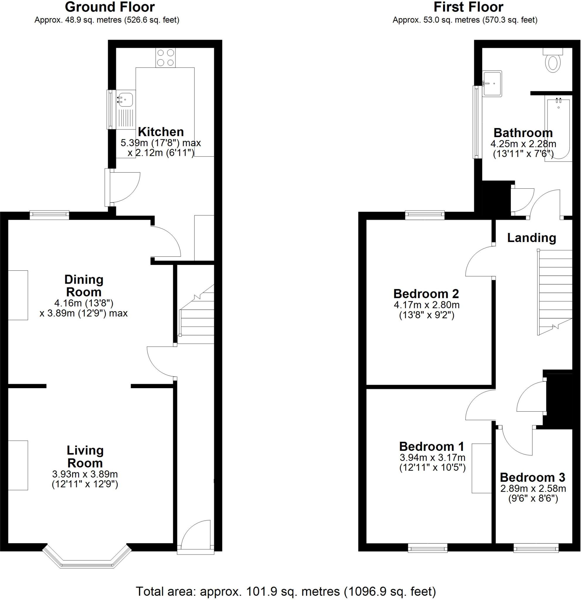Ivy Terrace, Langley Park, Durham, DH7 floorplan