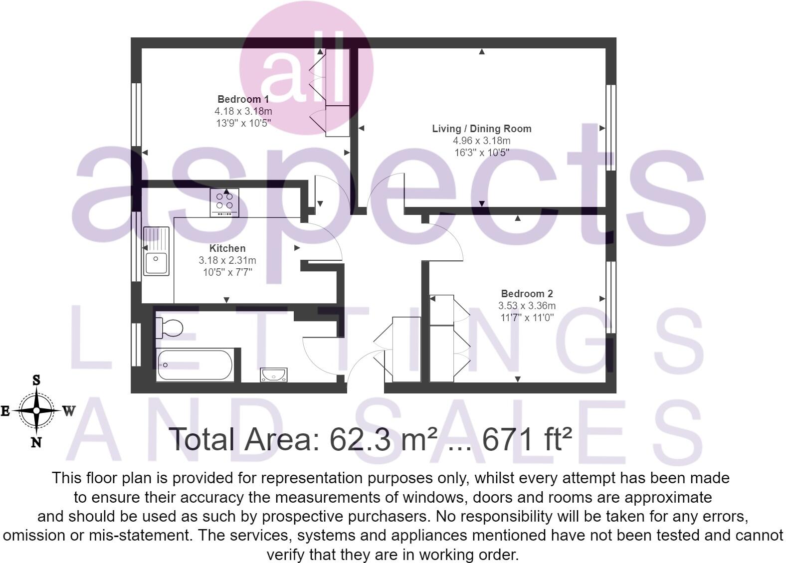 Basingstoke, Hampshire, RG21 floorplan