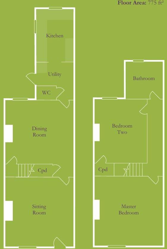 Middle Cottage, Watery Lane, Scropton, DE65 floorplan