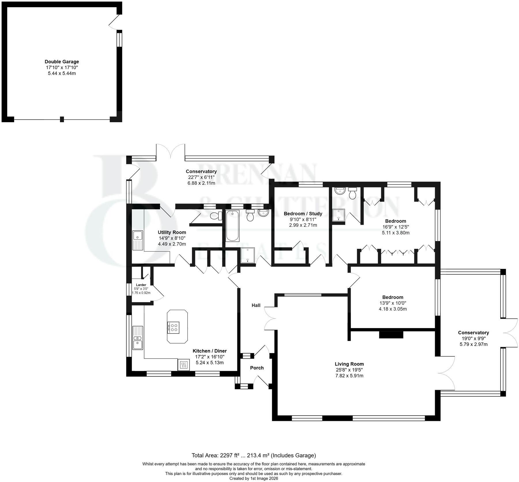 Long Furlong, Clapham, BN13 floorplan