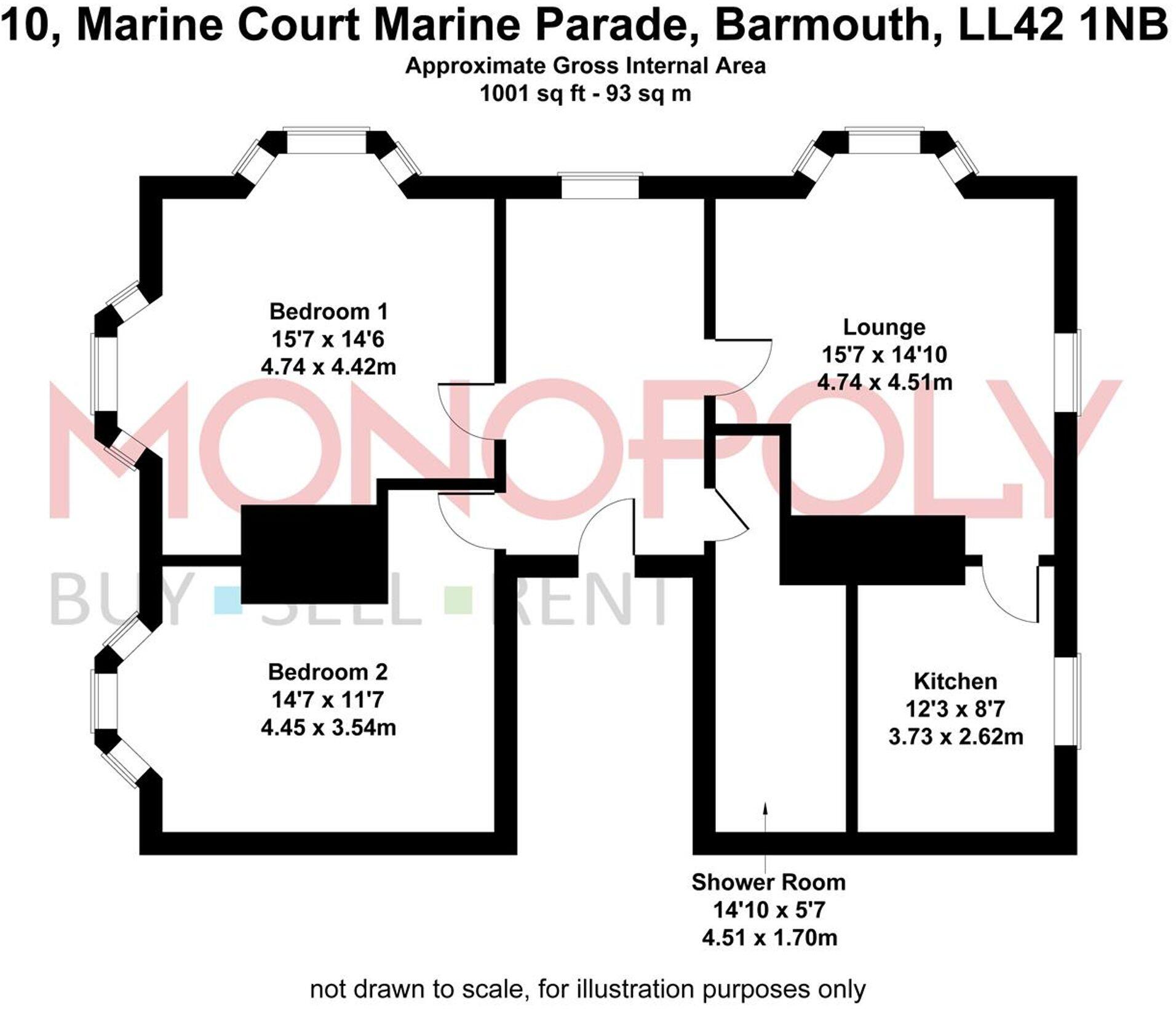 Marine Parade, Marine Court Marine Parade, LL42 floorplan