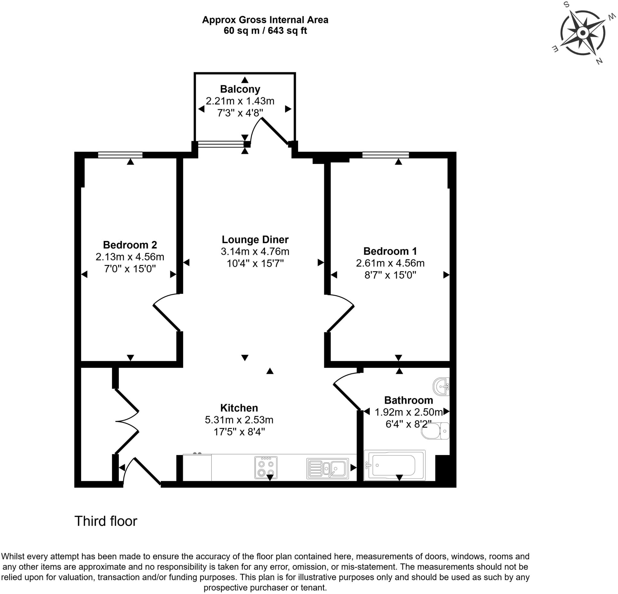 Minerva Place, Gillingham Gate Road, Chatham, ME4 4QE floorplan