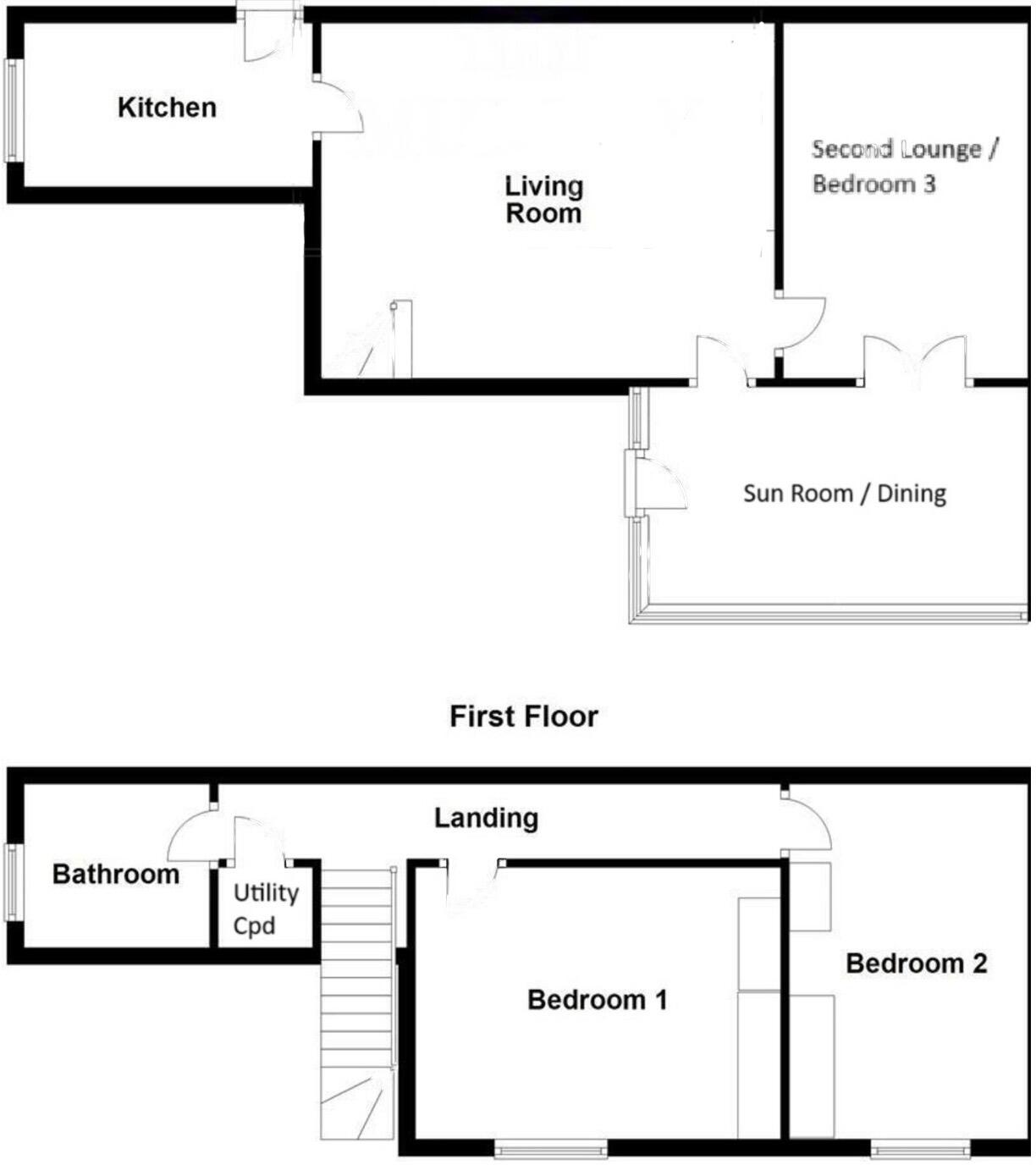 Hill House, Heath. Wakefield  floorplan
