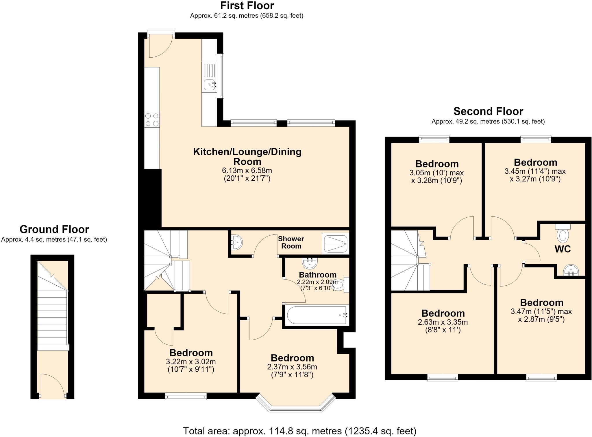 Fourth Avenue, Heaton, Newcastle Upon Tyne, NE6 floorplan