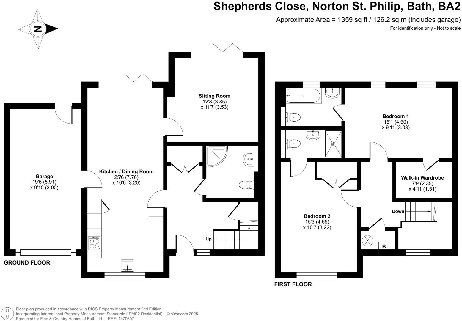 9, Shepherds Close, Norton St. Philip, Bath, Somerset, BA2 floorplan