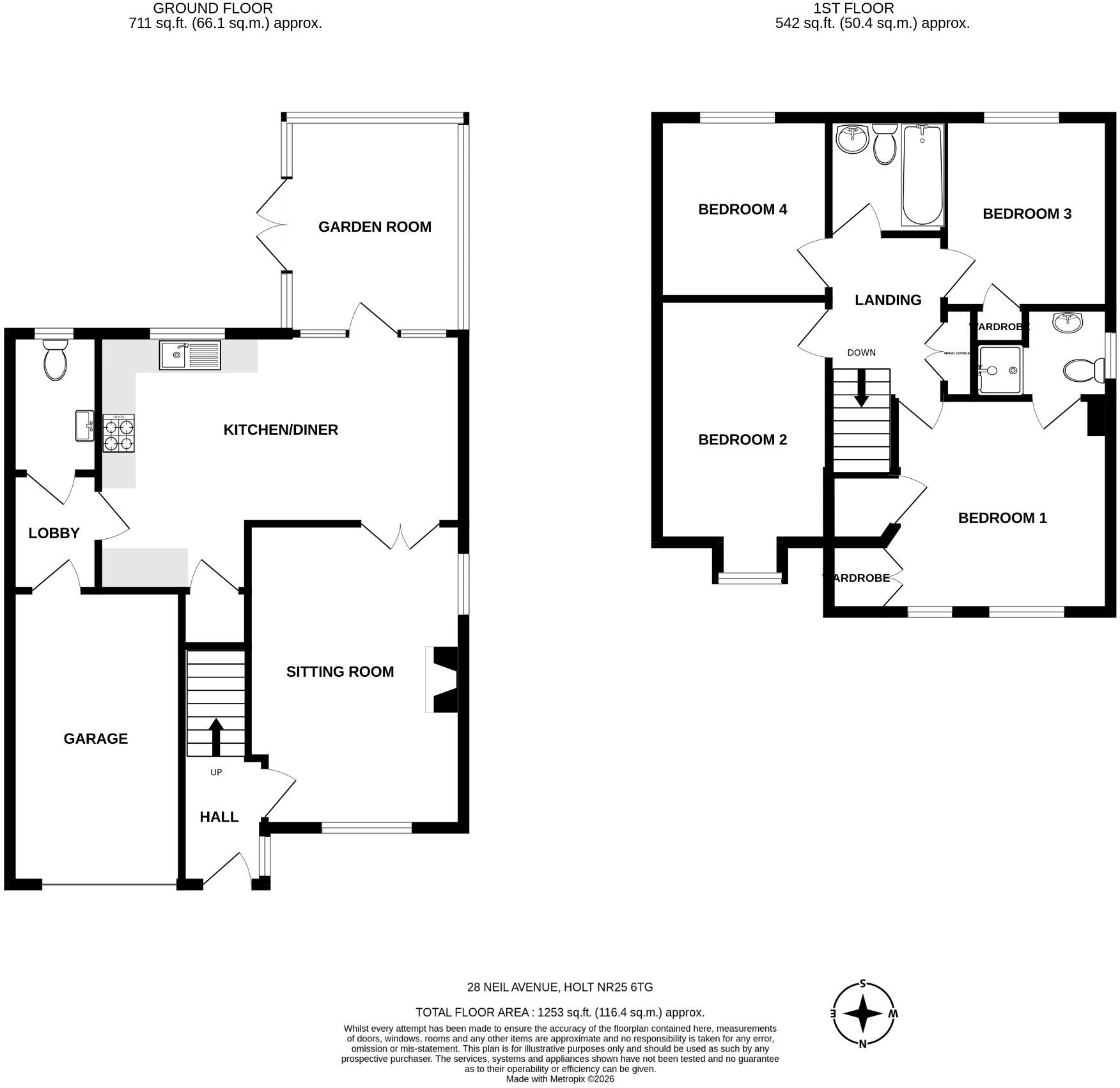 Neil Avenue, Holt, Norfolk, NR25 floorplan
