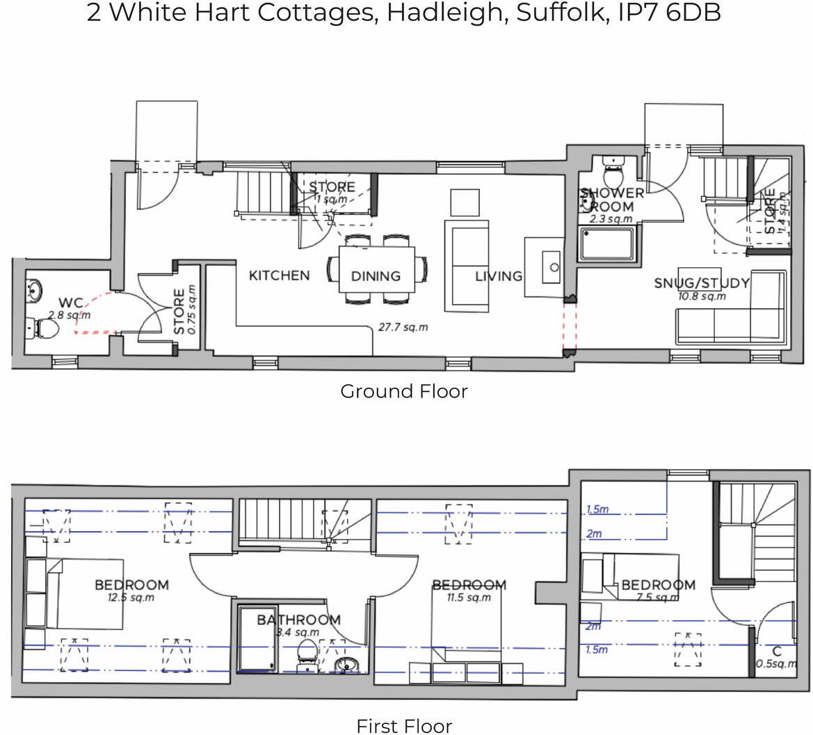 2 White Hart Cottages, Bridge Street, Hadleigh floorplan