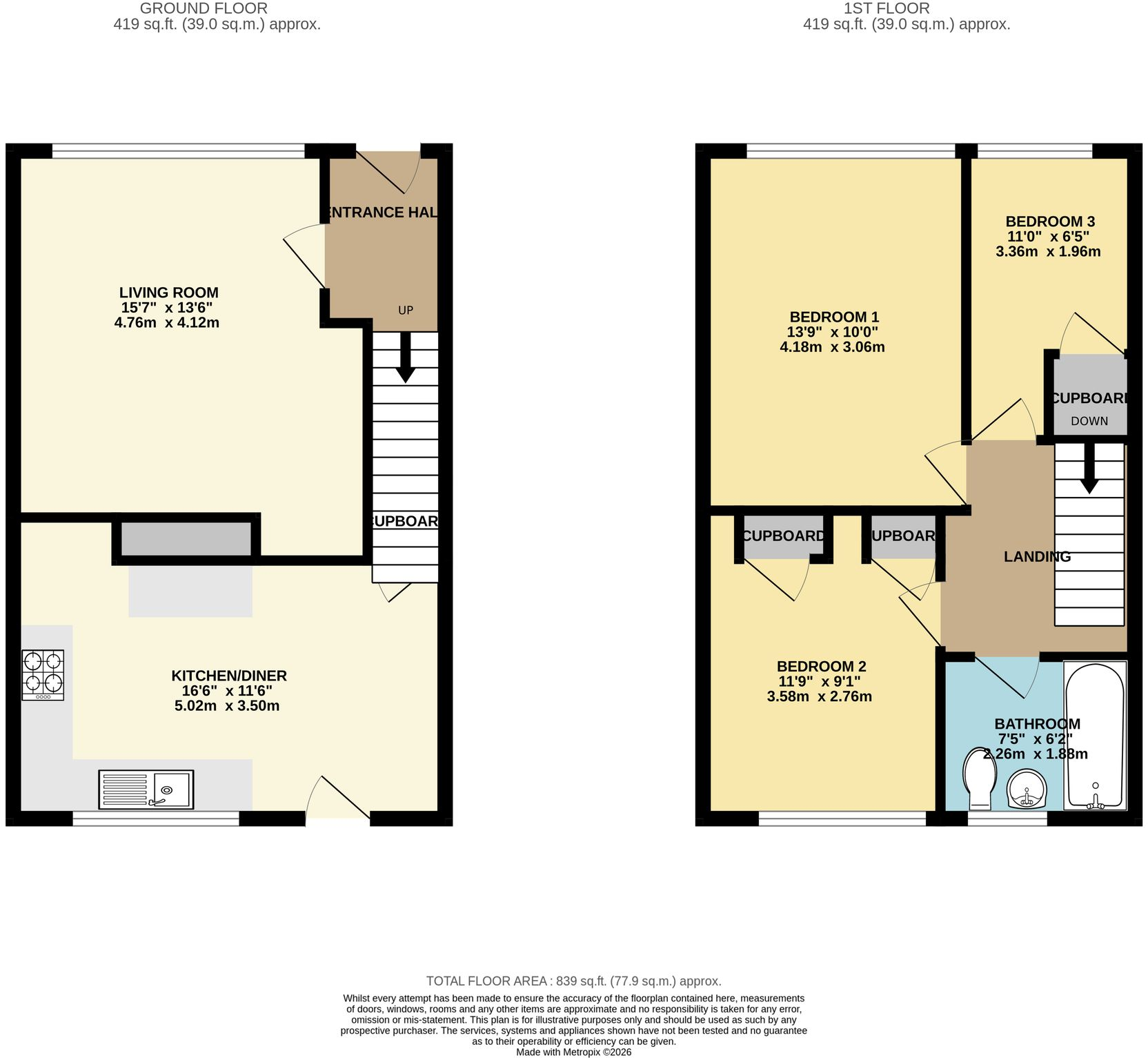 Galmington Road, Taunton, TA1 floorplan