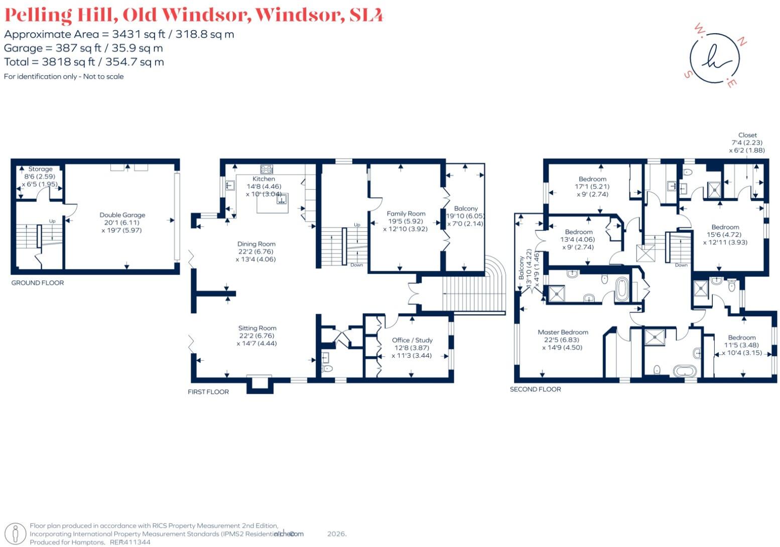 Pelling Hill, Old Windsor, Windsor, Berkshire floorplan
