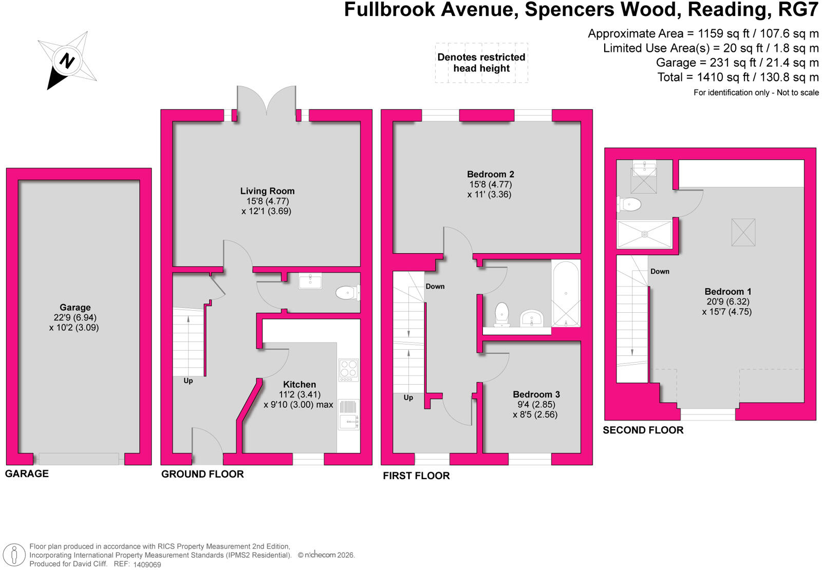 Fullbrook Avenue, Spencers Wood, Reading, Berkshire, RG7 floorplan
