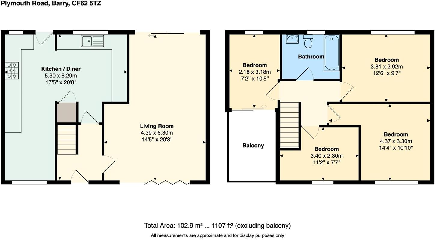 Plymouth Road, Barry Island, Barry floorplan