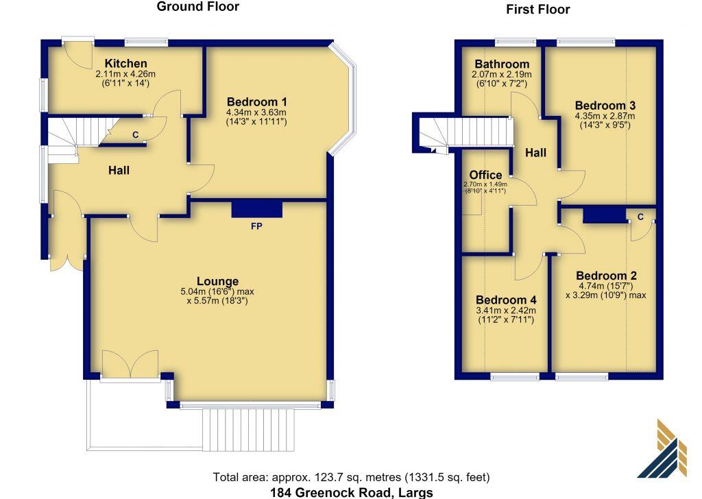 184 Greenock Road, Largs, KA30 8SB floorplan