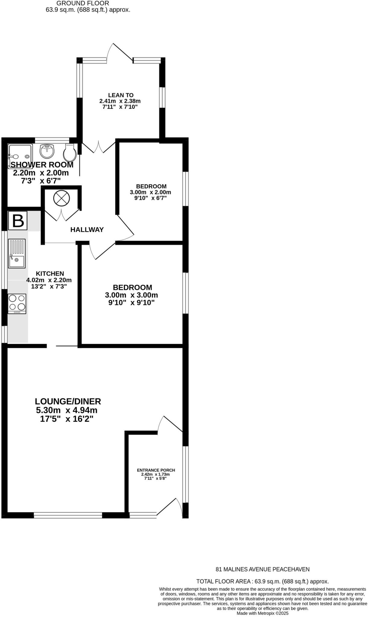 Malines Avenue, Peacehaven, BN10 7RR floorplan