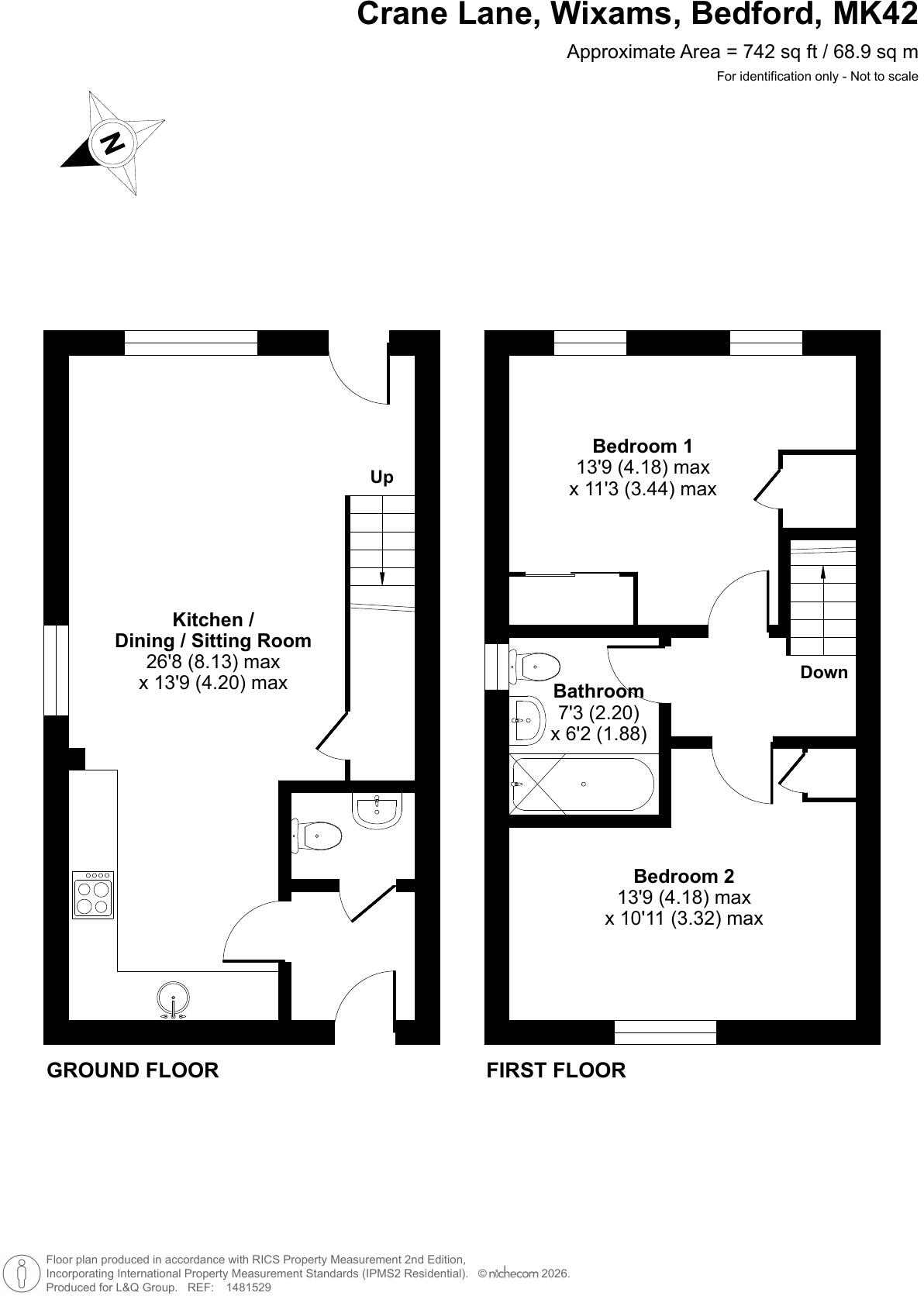 Crane Lane, Bedford, MK42 6GA floorplan