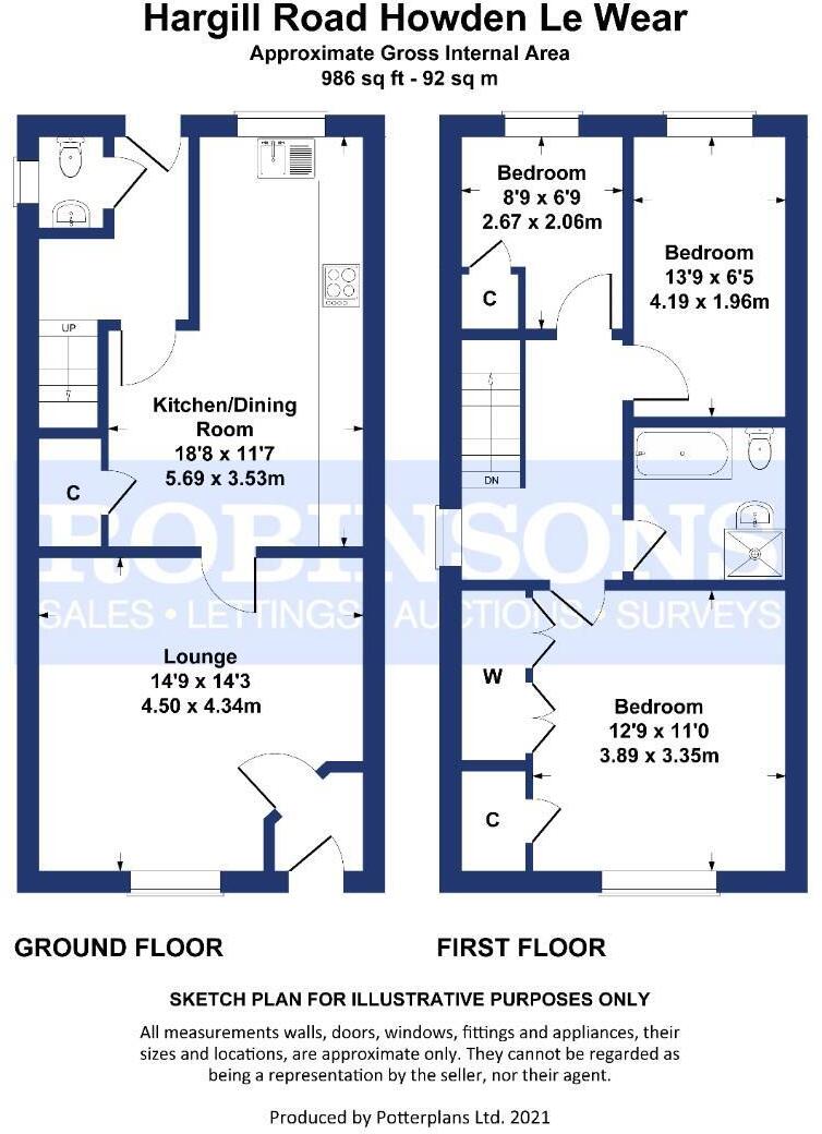 Hargill Road, Howden Le Wear, Crook floorplan