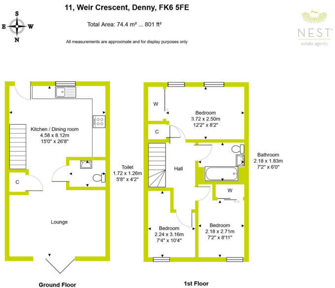 Weir Crescent, Denny, Falkirk floorplan
