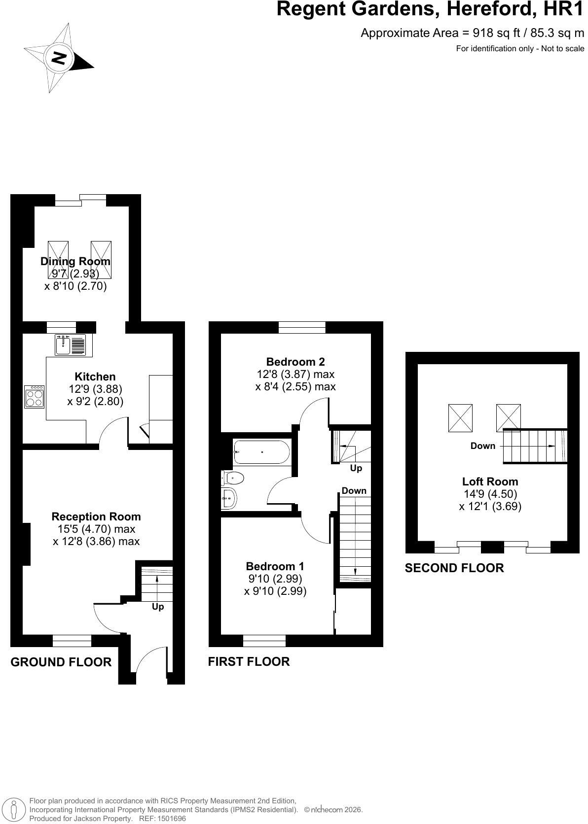 Regent Gardens, Hereford, Herefordshire floorplan