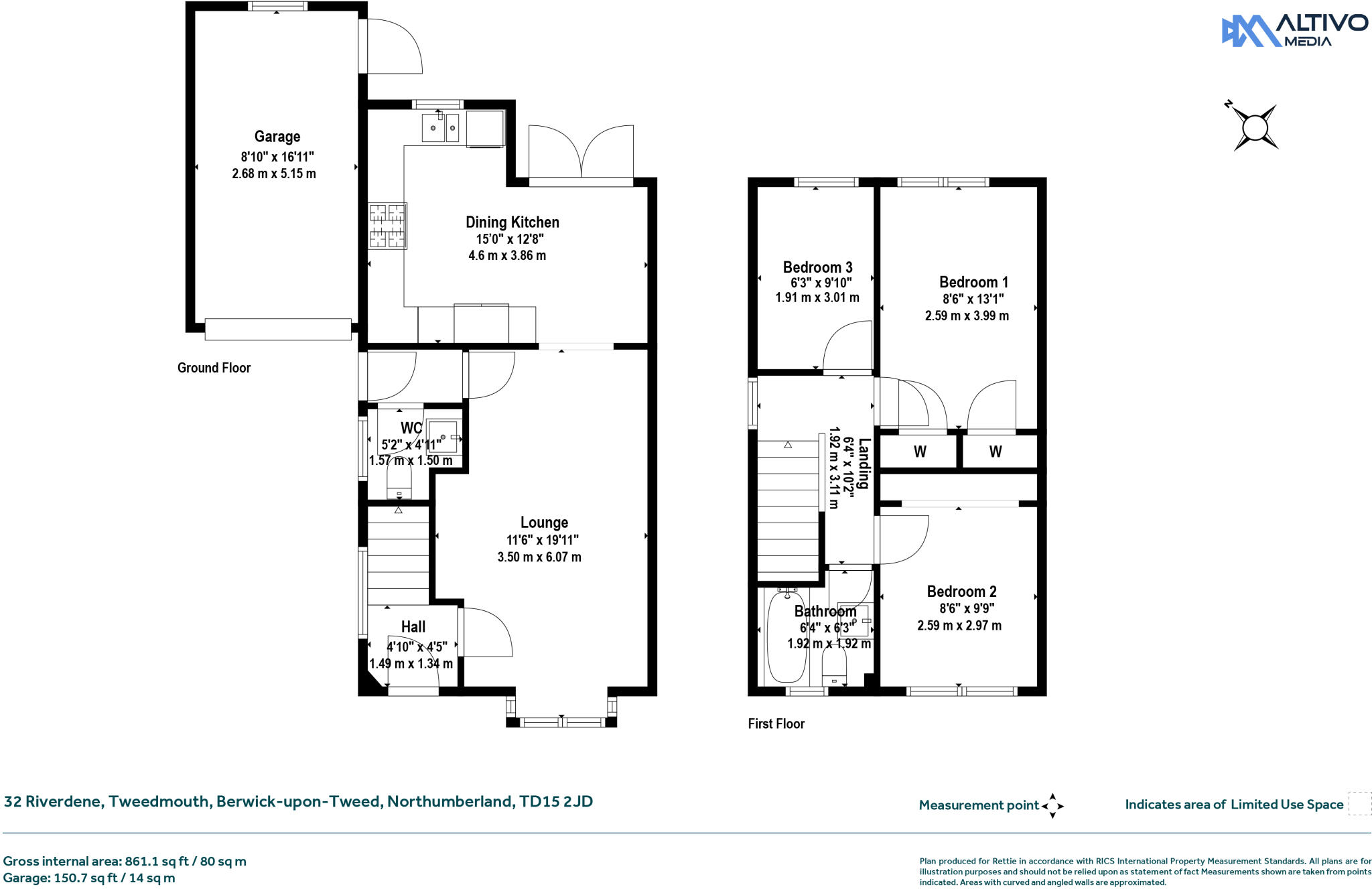 Riverdene, Tweedmouth, Berwick-upon-Tweed, Northumberland floorplan