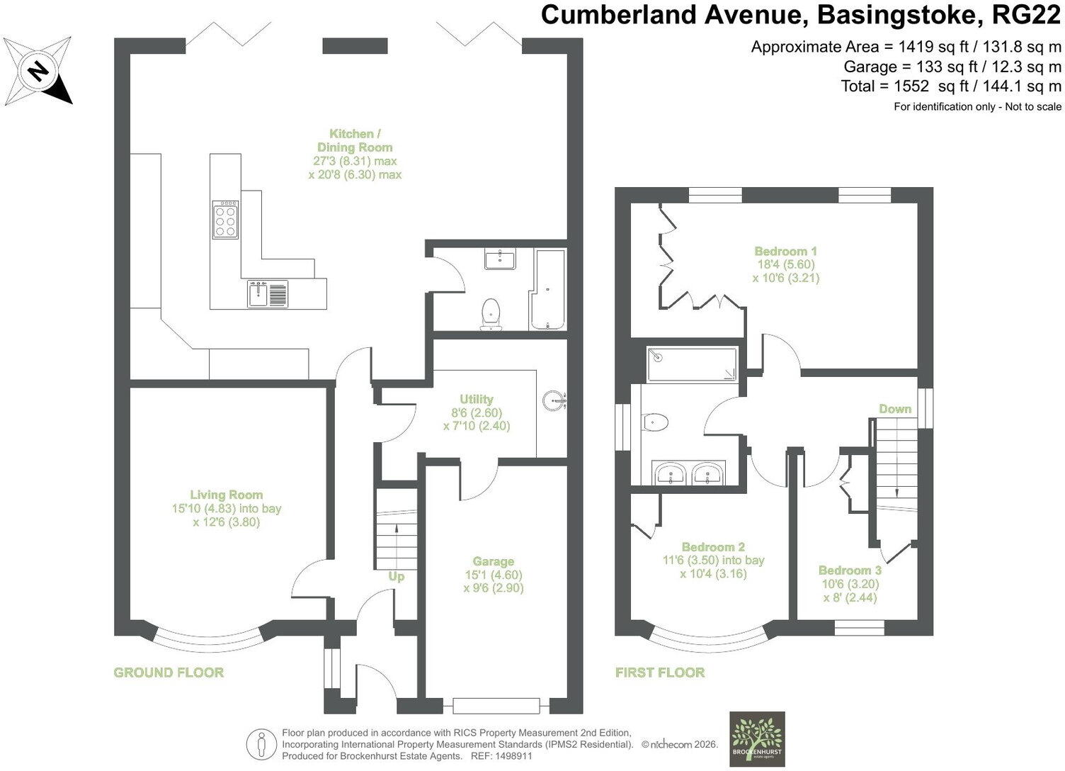 Cumberland Avenue, Basingstoke RG22 4BQ floorplan