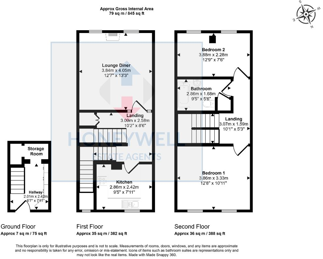 Goose Lane Cottages, Chipping, PR3 2QF floorplan