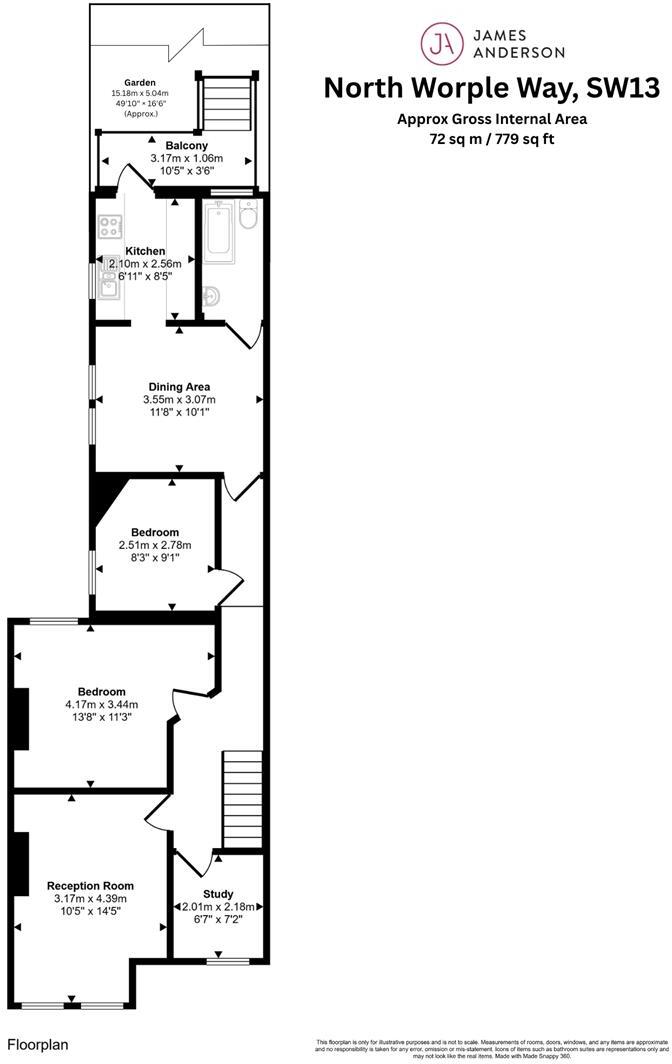 North Worple Way, Mortlake, London, SW14 floorplan