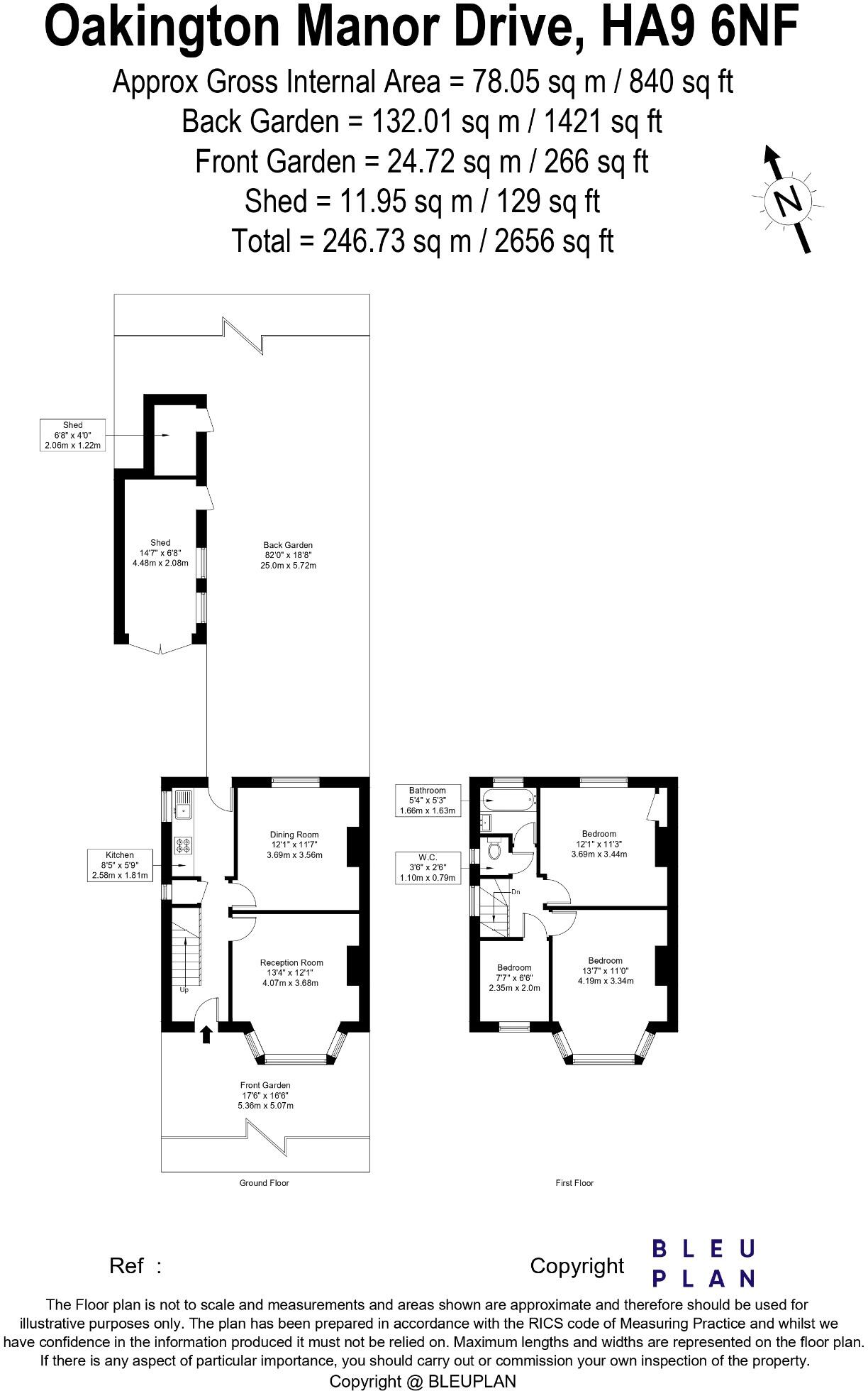Oakington Manor Drive Wembley Middlesex HA9 6NF floorplan