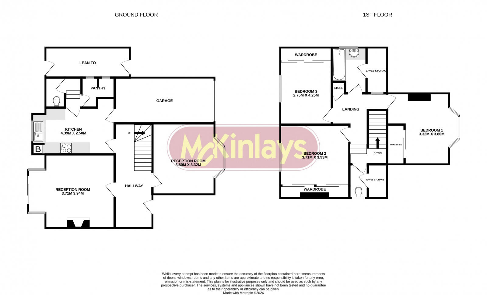 No Onward Chain, 3 Bedroom Detached for Sale in the Parkfield area floorplan