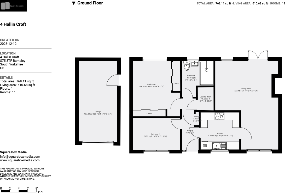 4, Hollin Croft, Dodworth, Barnsley, S75 floorplan
