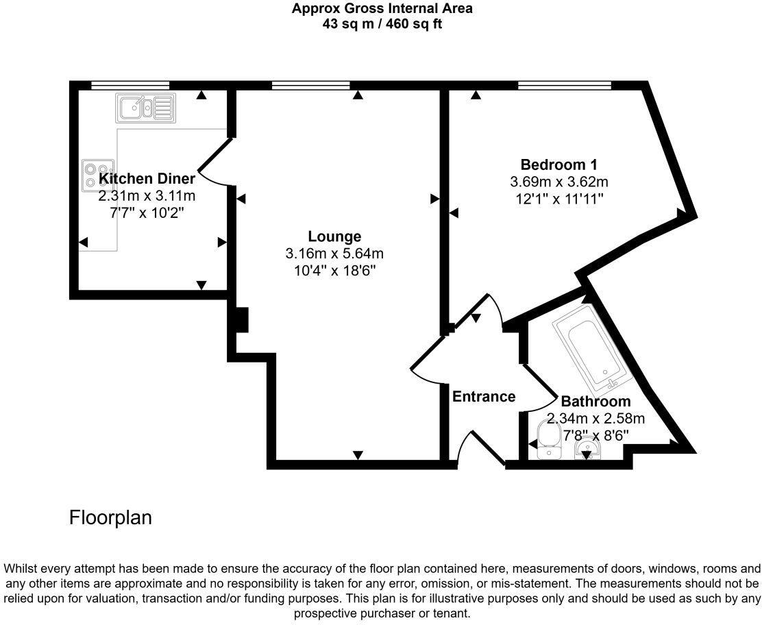 St. Philips Court, Huddersfield, West Yorkshire, HD3 floorplan