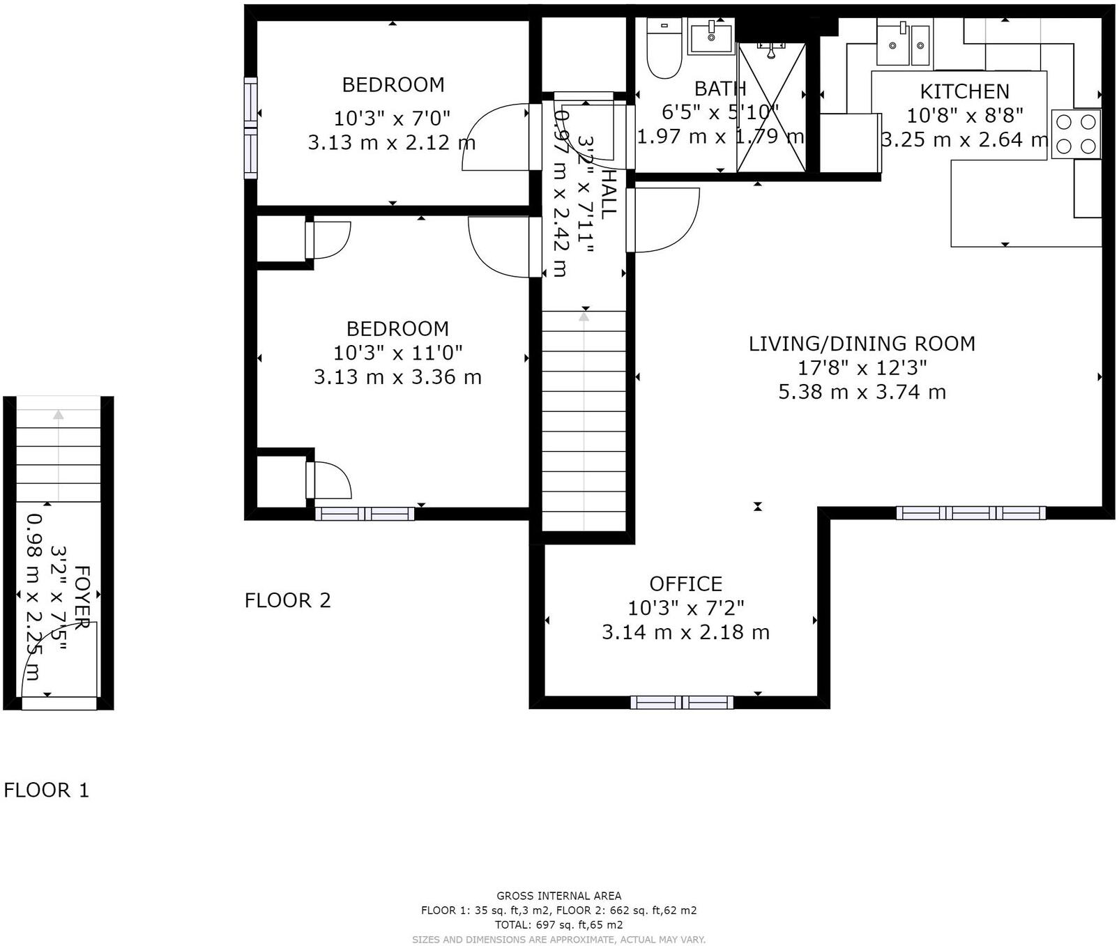 John Garne Way, Bishops Court, OX3 floorplan