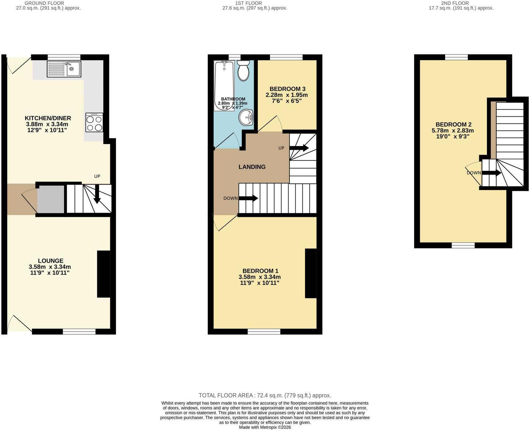 Derby Road, Chesterfield, S40 floorplan