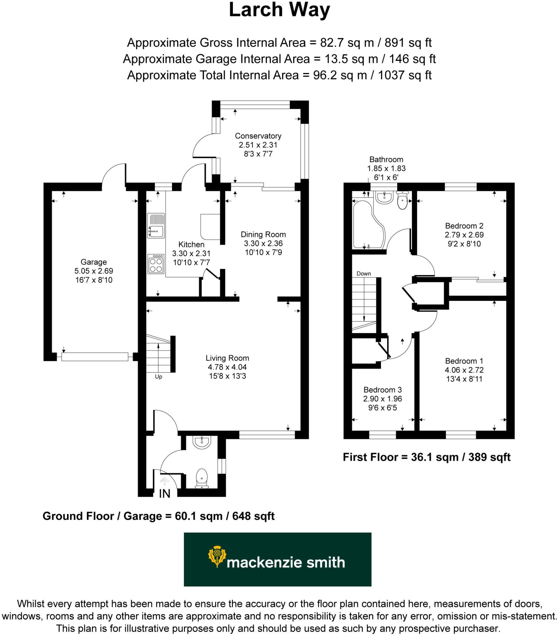 Larch Way, Farnborough, Hampshire, GU14 floorplan