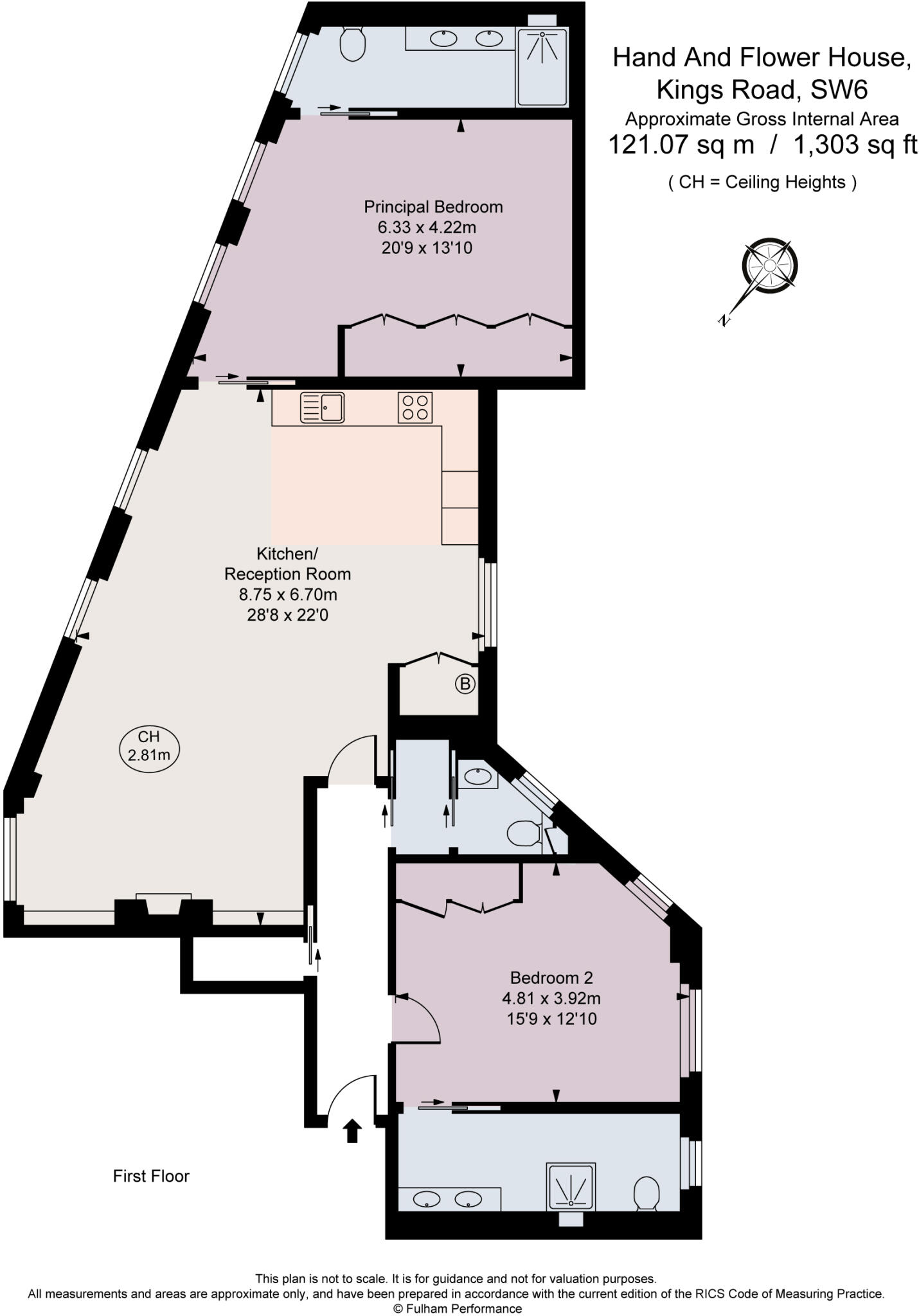 Hand & Flower House, 617 Kings Road, Fulham, London, SW6 floorplan