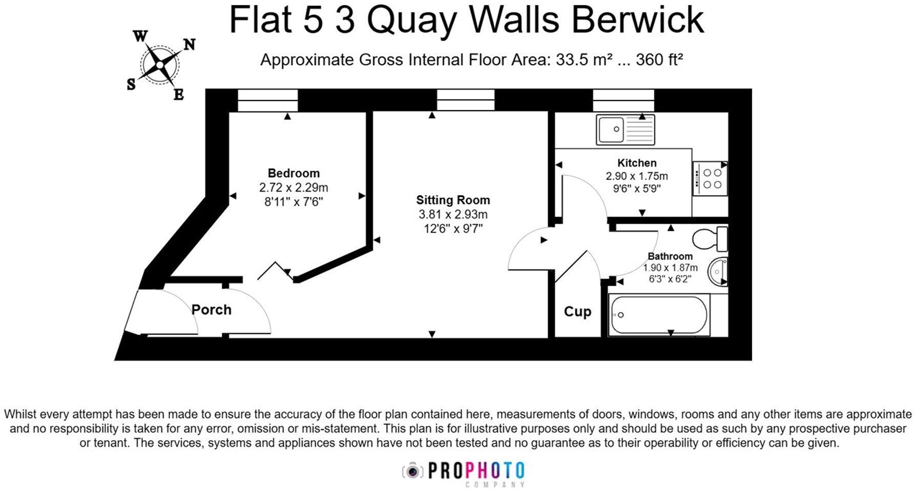 Flat 5, 3 Quay Walls, Berwick-Upon-Tweed, TD15 1HB floorplan