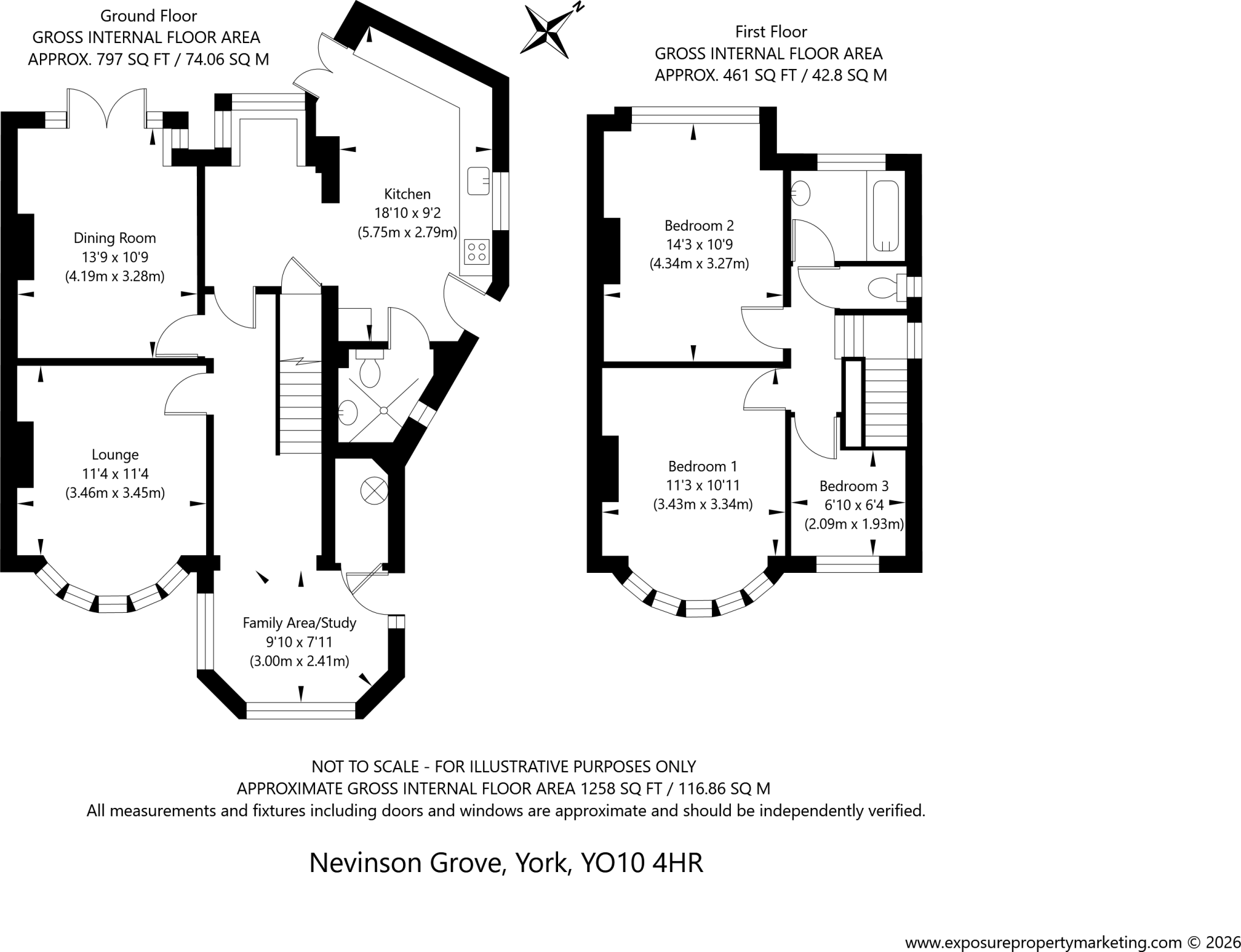 Nevinson Grove, York, North Yorkshire, YO10 floorplan