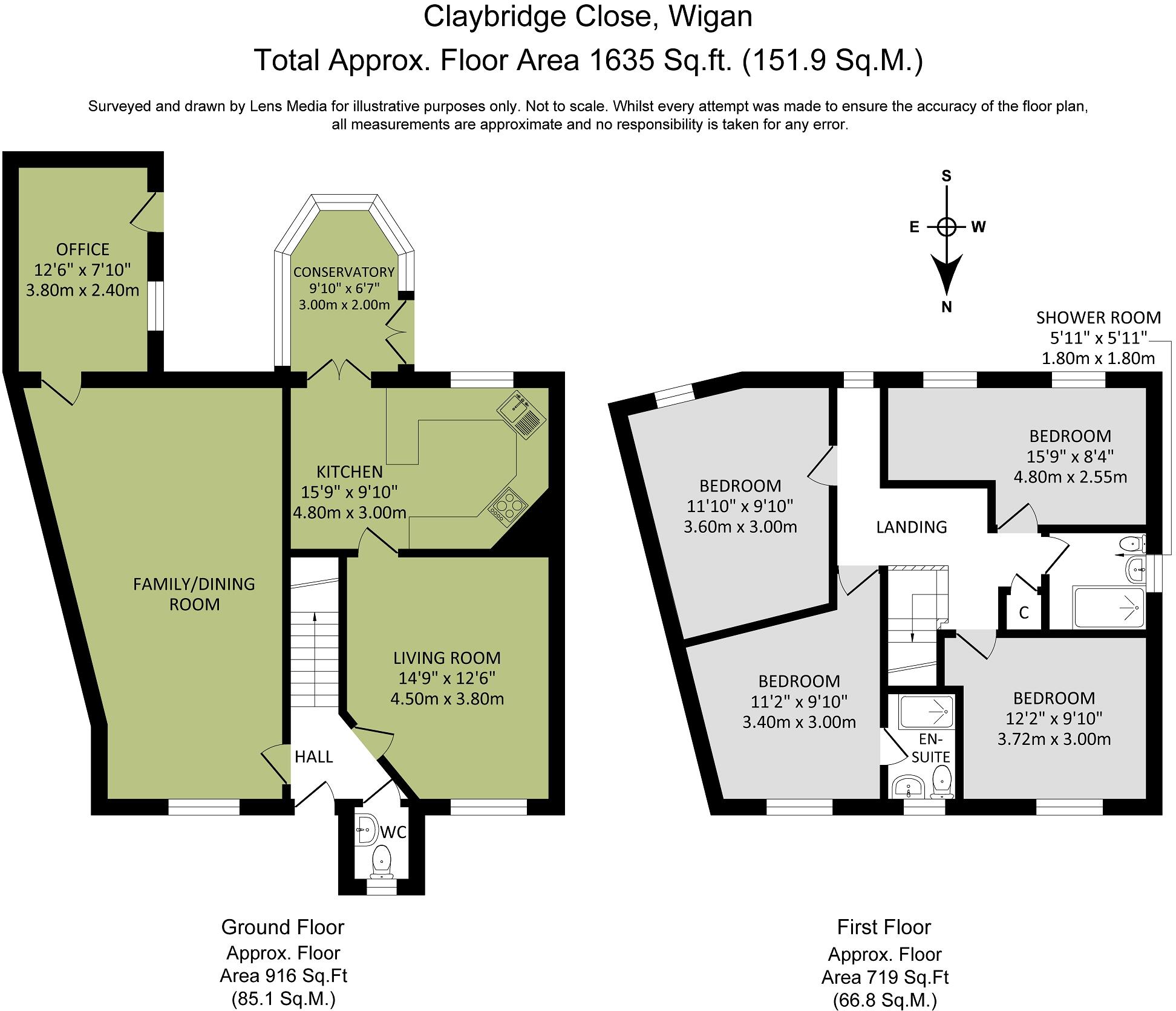 Claybridge Close, Kitt Green, Wigan, Greater Manchester. WN5 0JU floorplan