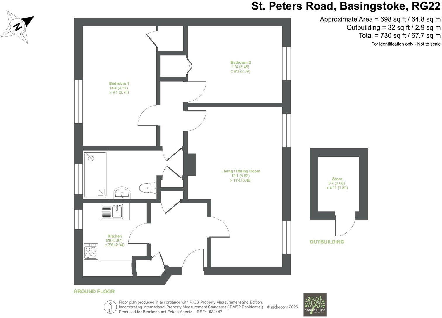 St. Peters Road, Basingstoke RG22 6TL floorplan