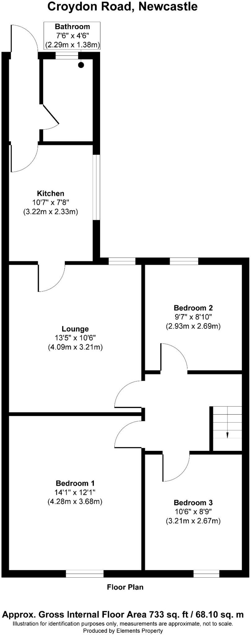 Croydon Road, Newcastle upon Tyne, NE4 floorplan