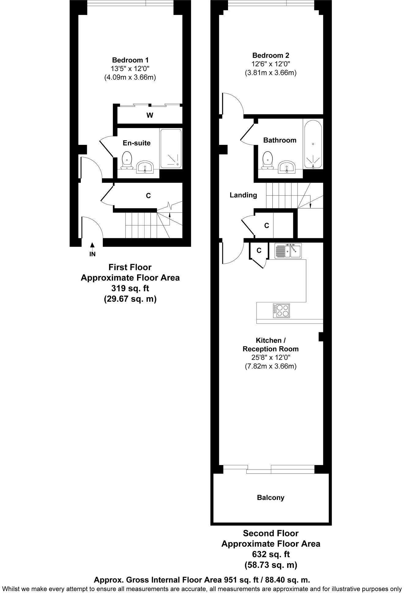 Ferrier Apartments, Clapham Road SW9 floorplan