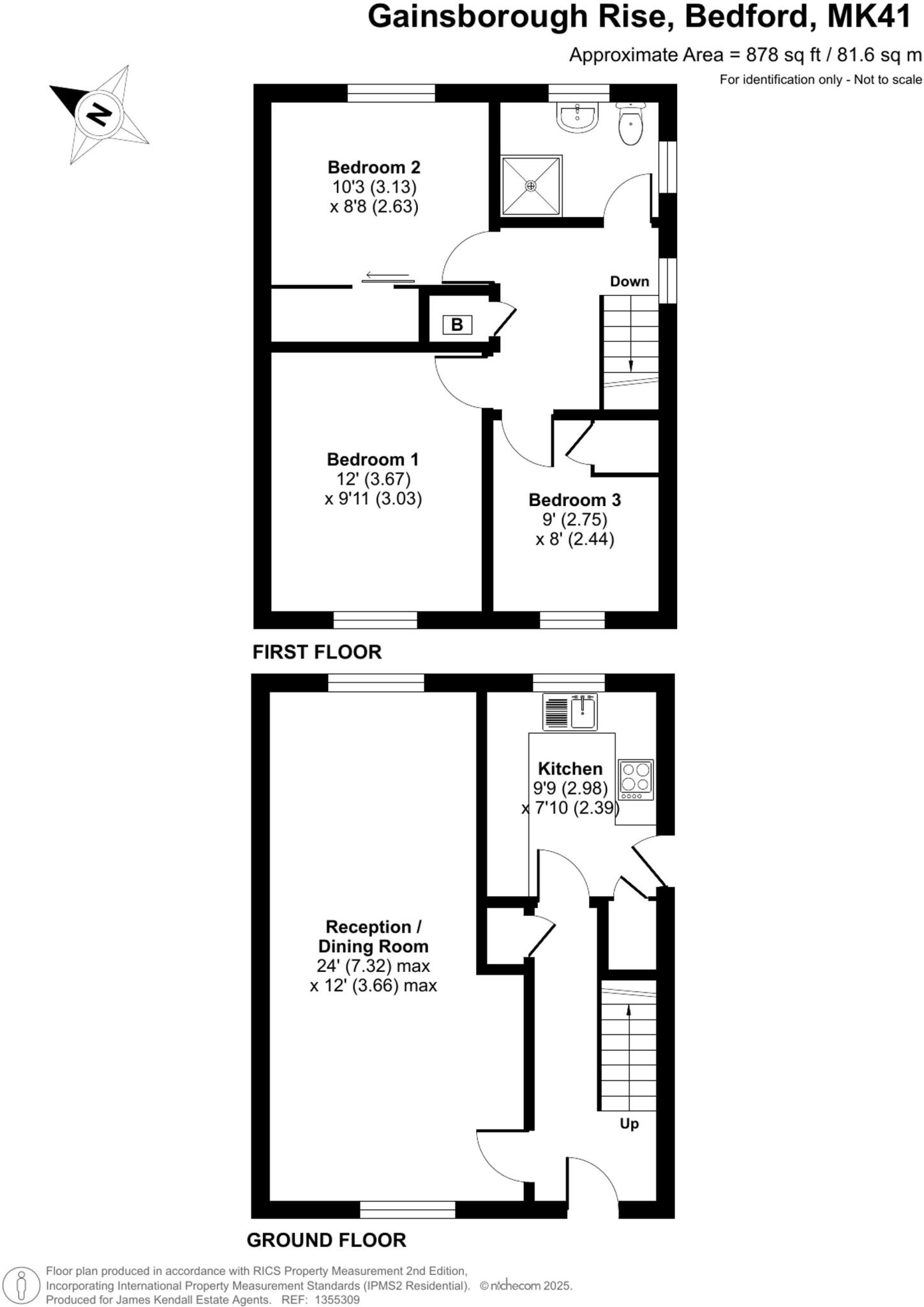Gainsborough Rise, Bedford, MK41 floorplan
