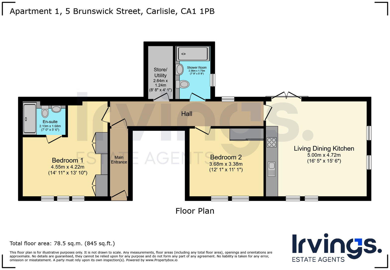Apartment 1, 5 Brunswick Street, Carlisle, CA1 floorplan